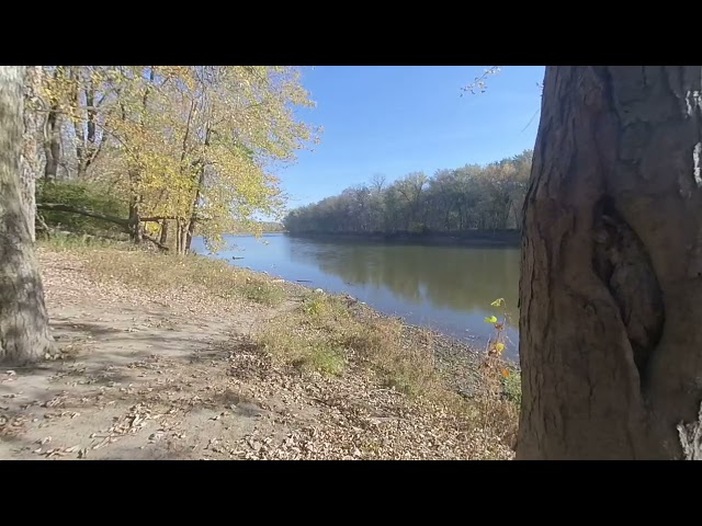Nature Sounds and 🍂 Scenes of Autumn Waters - Fort Ouiatenon - 3D Video Collage (180VR LR) 4K