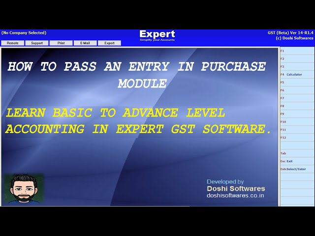 How to pass an Purchase Entry | EXPERT - Accounting Software