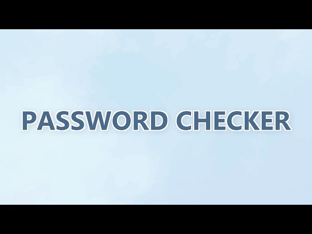 Password checker