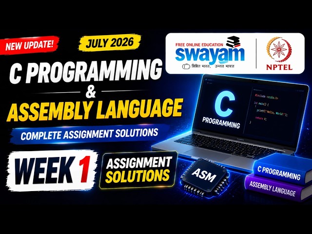 C Programming and Assembly Language Week 1 Assignment Answers 2026 | NPTEL July 2026 | 100%