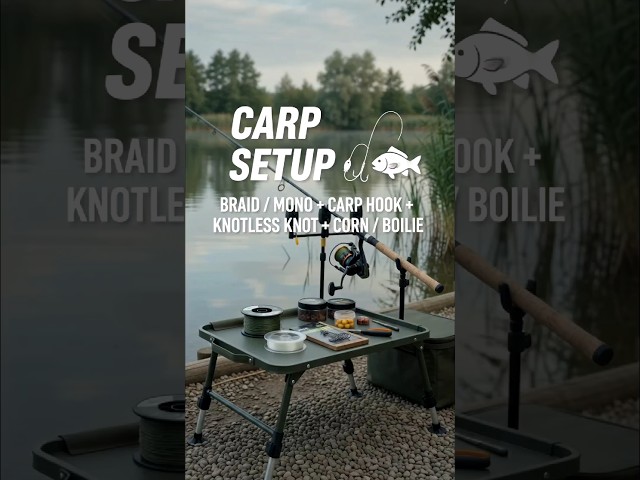 The Ultimate Carp Setup: Braid, Knotless Knot & Corn! 🐟🌾
