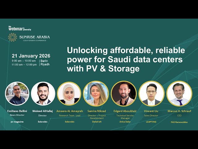 SunRise Arabia webinar | Unlocking affordable, reliable power for Saudi data centers PV & Storage