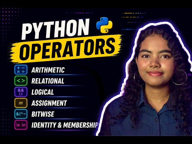2.2 Operators | (2026) Python full course for Beginners 🔥