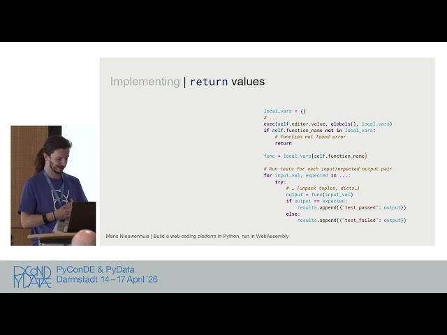 Build a web coding platform with Python, run in WebAssembly [PyCon DE & PyData 2026]