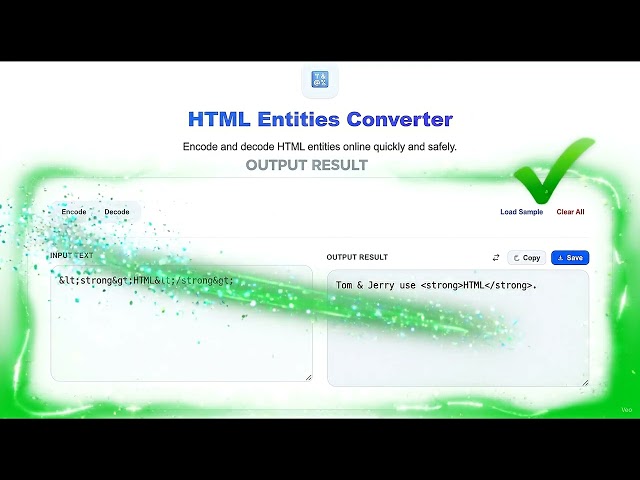 HTML Entities Converter – Encode and Decode HTML Characters Instantly