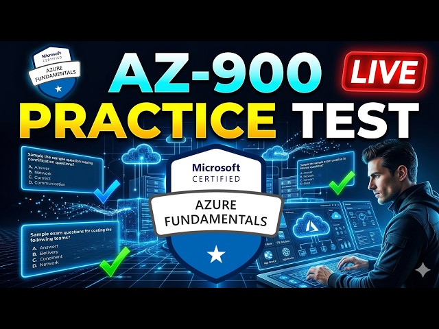 AZ-900 Practice Test LIVE 2026 🔴  Real Exam Questions | Azure Fundamentals Certification