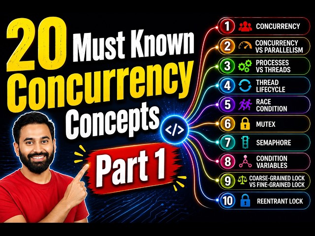 Java Concurrency Complete Course | 20 Must-Know Multithreading Concepts Explained Simply | Part 1