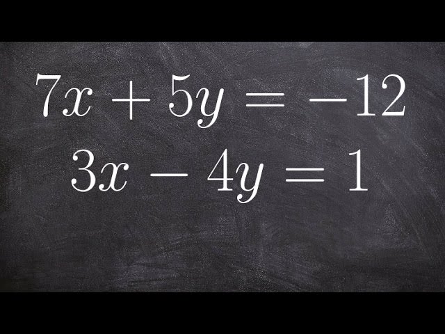How do we solve a system of linear equations using any method