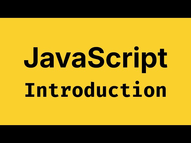 Introduction - JavaScript Course 2026
