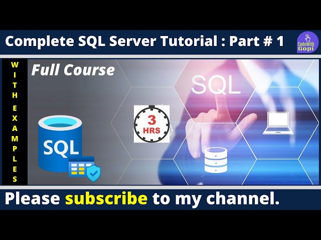 📘SQL Server Tutorial for Beginners | Complete Microsoft SQL Server Training (Step-by-Step Guide)