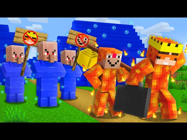 We Were Kicked Out By Water Villager Family in Minecraft..