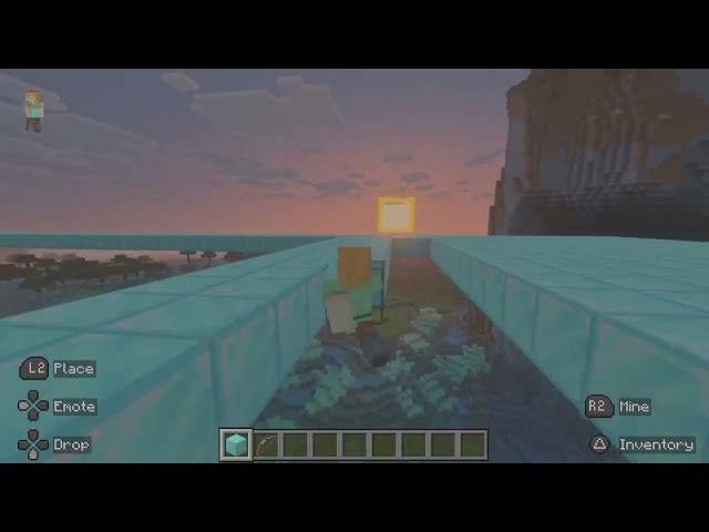 Minecraft building a Massive cube. (The diamond cube) part 1
