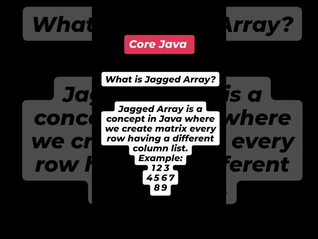 "Understanding Jagged Arrays in Java: Creating Arrays with Varying Row Sizes!"