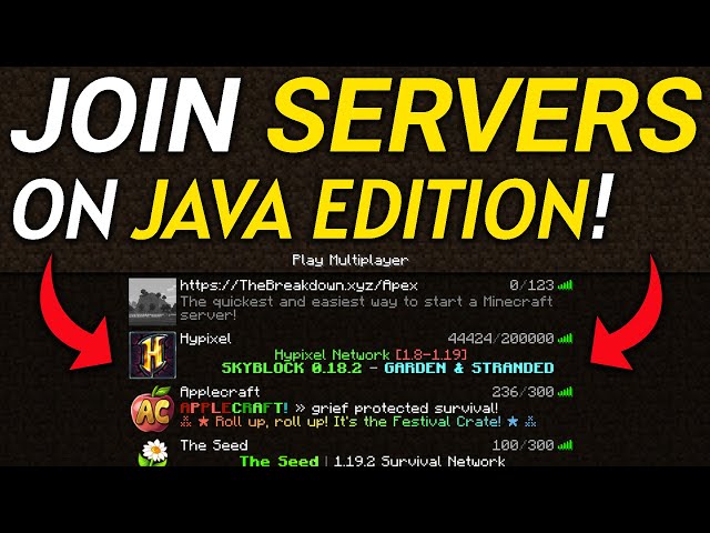 How To Join a Minecraft Server on PC (Java Edition)