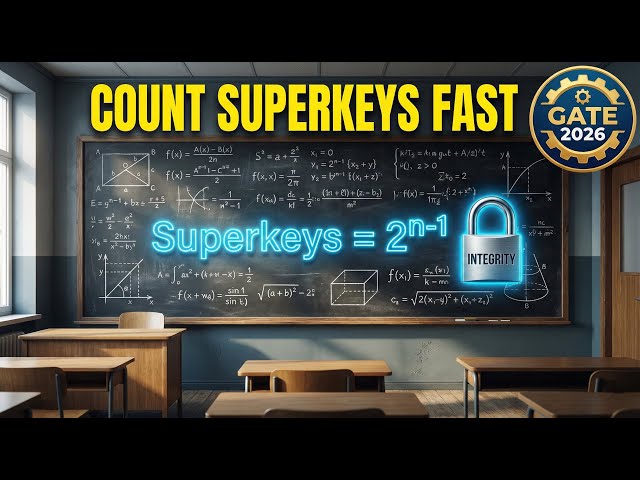 Superkey Counting Formula & Integrity Constraints | GATE 2026 Mod 2