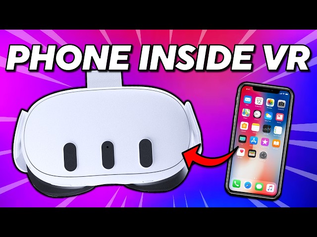 How to put your Phone Screen in VR on Meta Quest 3! Airplay & Cast