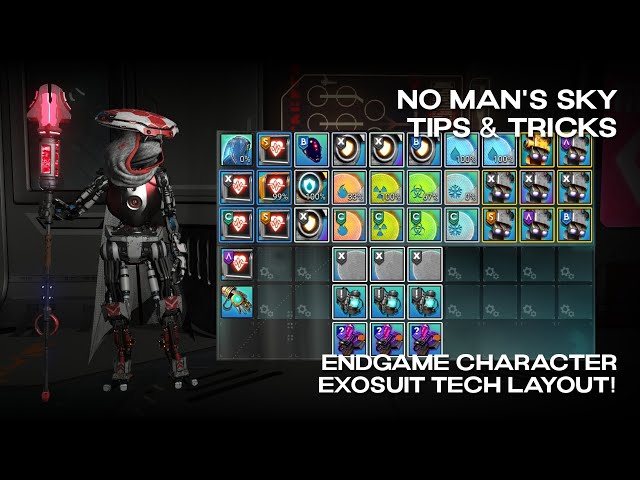 No Man's Sky | Tips & Tricks | Endgame Character Exosuit Technology Layout! | Worlds 5.2