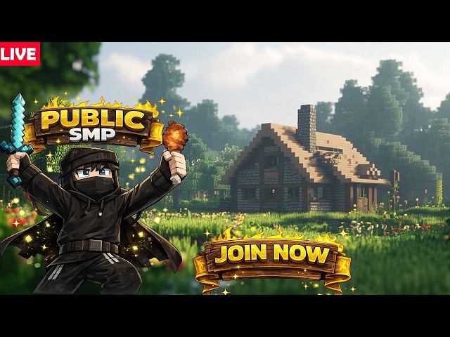 🔴 LIVE | Building My First Base on a Cracked SMP 🔥 | Join & Play With Me! DAY - 2