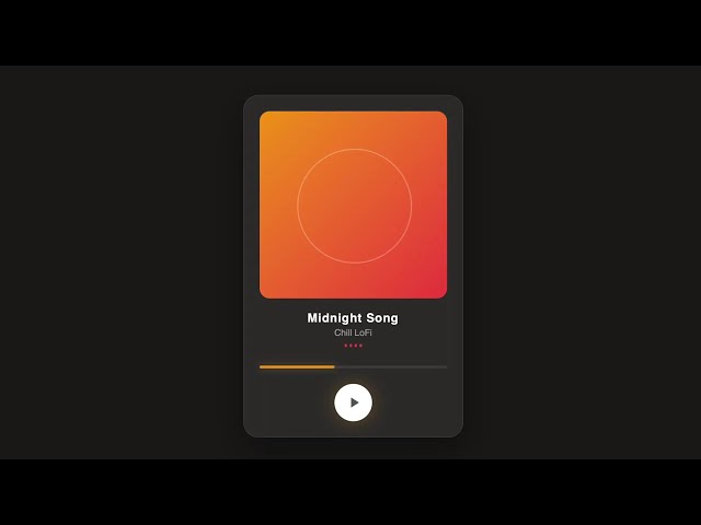 How To Create Music Player With HTML & CSS