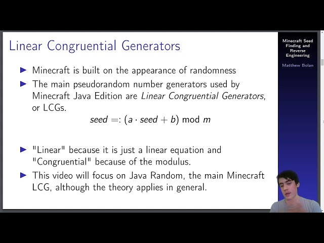 Minecraft Seedfinding Ep. 1 - Linear Congruential Generators