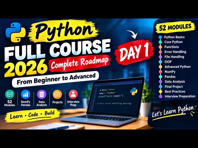 Python Full Course 2026 🐍  | Learn Python from Zero to Advanced