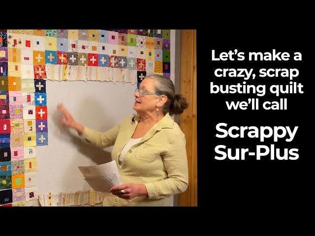 "Scrappy Sur-Plus" - scrap buster - FREE plus block pattern!