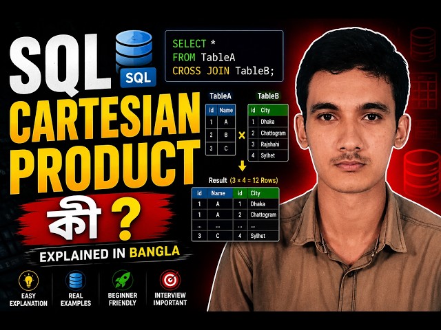 SQL Cartesian Product কী? 🤯 | SQL Cartesian Product Explained in Bangla | SQL Tutorial