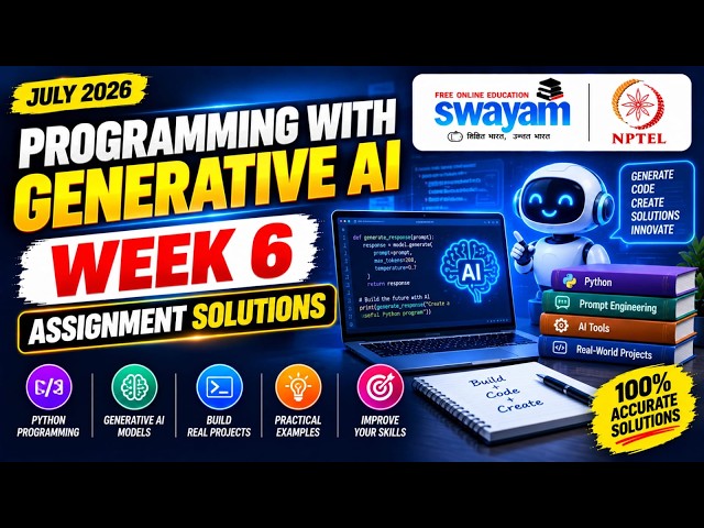 Programming with Generative AI Week 6 Assignment Answers 2026 | NPTEL July 2026 | NPTEL Assignment