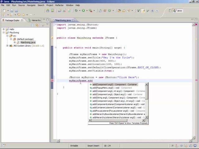 05  Java GUI using Swing WindowBuilder