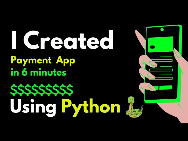 I CREATED A PAYMENT APP IN 6 MINUTES USING PYTHON | LEARN PYTHON BY SIMPLE PROJECTS 