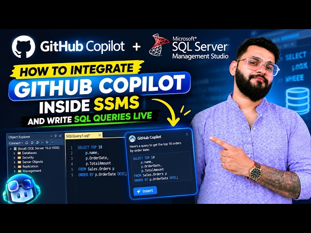 How to Use GitHub Copilot Inside SSMS | Write SQL with AI 🤖