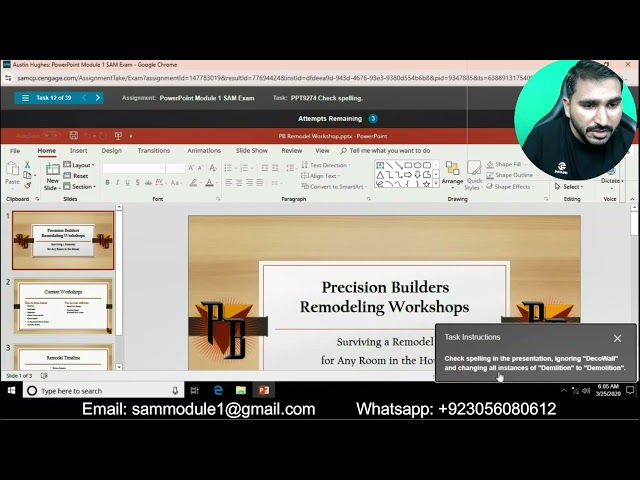 PowerPoint Module 1 SAM Exam | PowerPoint Module 1 SAM Exam