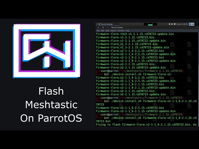Darknet-NG 12 Meshtastic ParrotOS Flasher