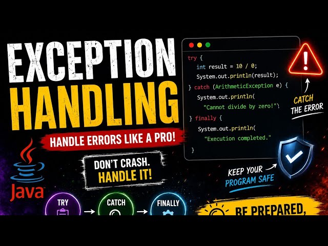 Java Exception Handling Masterclass: Try, Catch, Finally & Throws