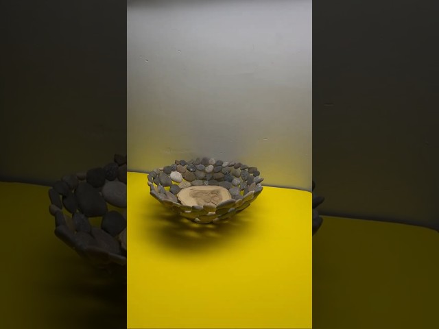 DIY Stone Bowl | Turning Pebbles into Something Amazing#Shorts #Viralshorts