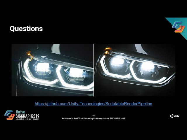 Advances in real-time rendering in games, part 1 (ACM SIGGRAPH 2019)