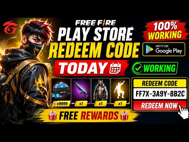 FF REDEEM CODE TODAY | Free Fire Redeem Code 29 August 2026 | Google Play Store Code 