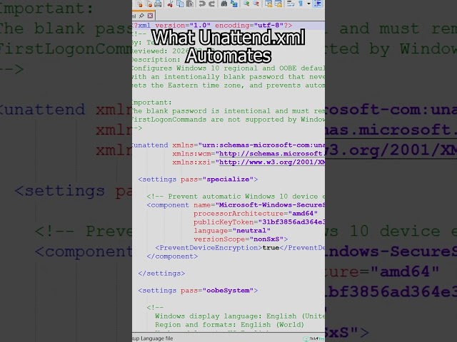 What Unattend.xml Automates #windows10 #windows10installation #windows10tutorial