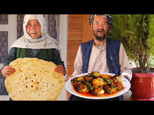 Chicken Curry Over Open Fire | Authentic Village Cooking in Afghanistan AF