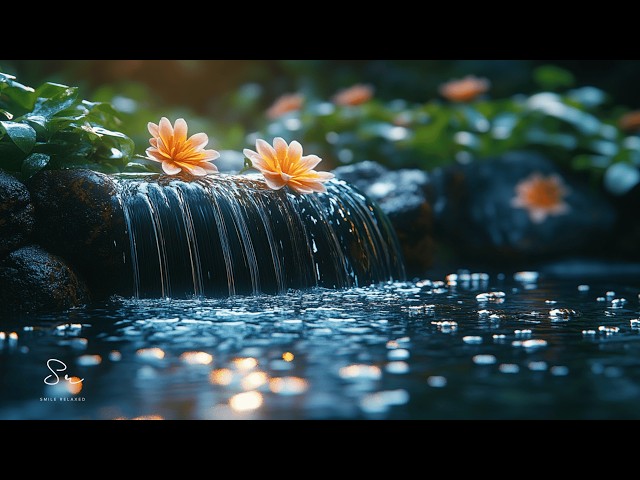 Relax & Sleep Better with Heavy Rain on Flowing Stream in Forest | ASMR Natural Sound