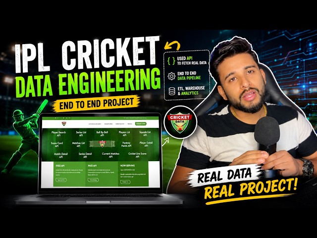 End to End Data Engineering Project with LIVE Cricket API | PySpark Beginner Project
