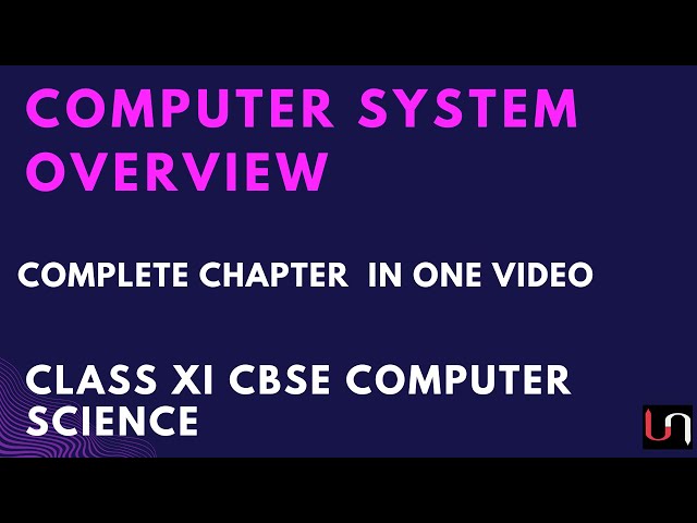 Computer System Overview | One Shot Video | Class 11 CBSE Computer Science