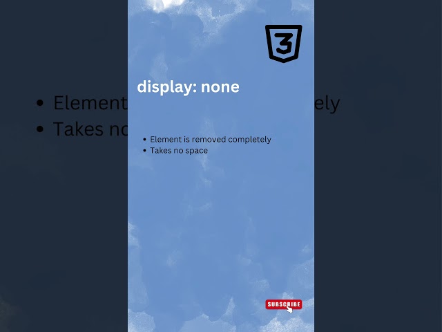 Display: None in CSS ⁉️|#css #frontendcourse #coding #reels #shorts #data #design #frontend