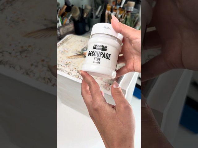 Pentart Decoupage Glue Ultra Matte - Decoupage Queen's Favourite  #diy #decoupage
