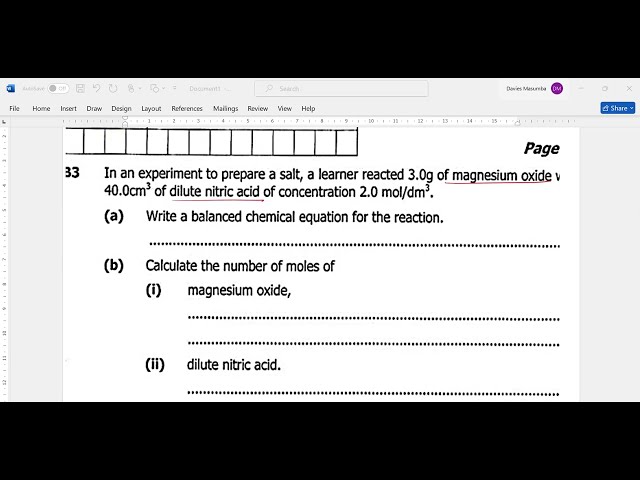How to calculate limiting reagent in mole concept