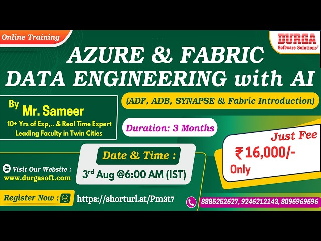 AZURE & FABRIC DATA ENGINEERING with AI Online Training @ DURGASOFT