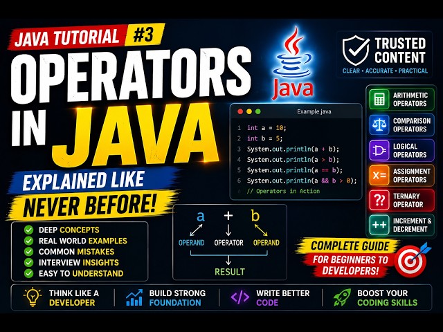 Java Operators Every Developer Must Know | Tutorial for Beginners