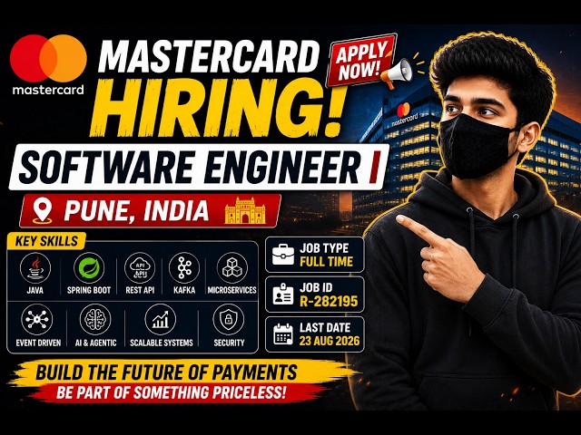 Mastercard Hiring Software Engineer I 2026 | Java + Spring Boot | Pune Jobs | Apply Now #job
