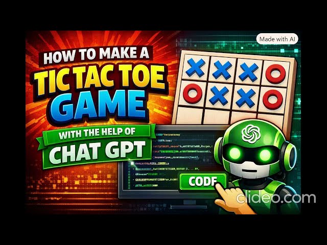 MAKE A STYLISH TIC TAC TOE GAME WITH CHAT GPT 🔥|| CODING HACKS WITH MAMU ||