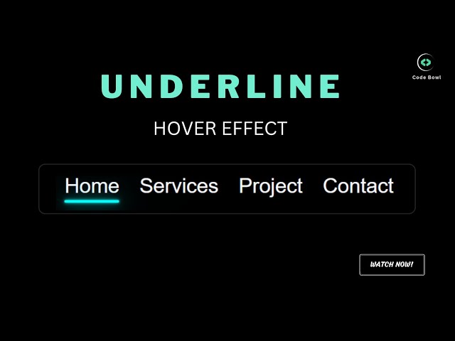 Enhancing Website Navigation | Unique Menu Underline Link Hover Effect Tutorial
